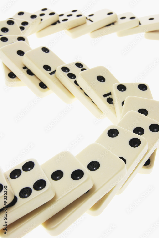 Row of Dominoes on Seamless Background Row of Dominoes on Seamless Background