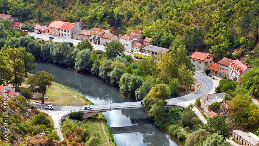Bridge over Krka river at Knin - Croatia Bridge over Krka river at Knin - Croatia
