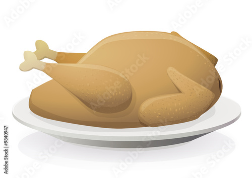 Assiette de volaille (reflet)