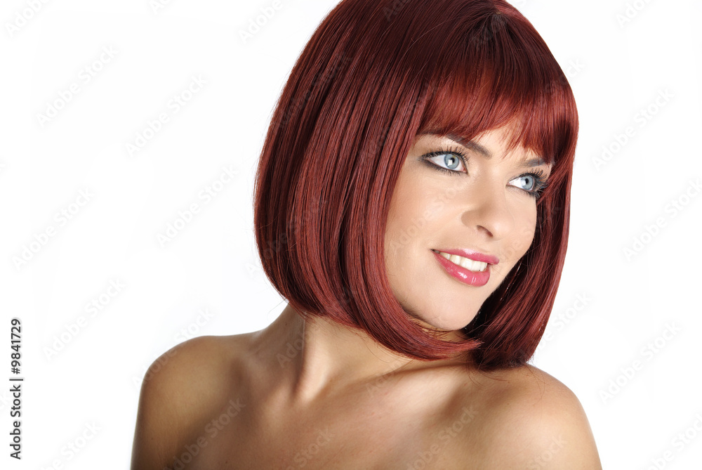 Fototapeta premium Portriati of sexy girl with red hair