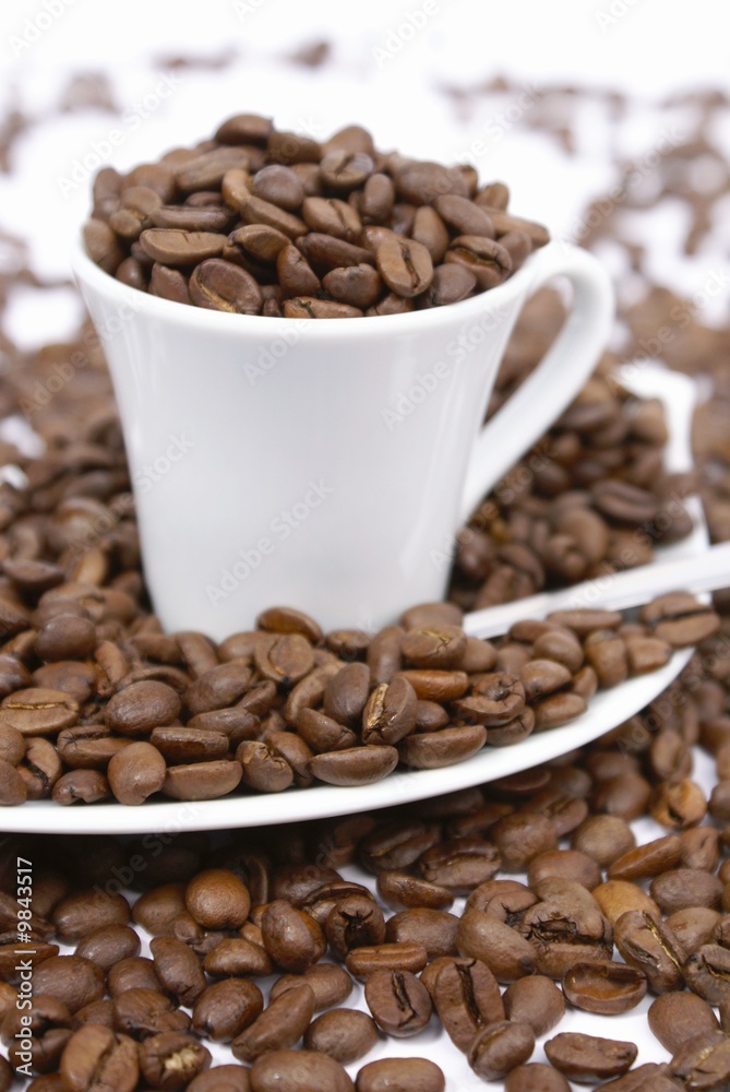 tasse de grains de café