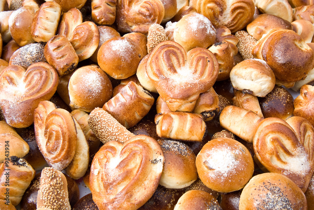 Tasty buns background Tasty buns background