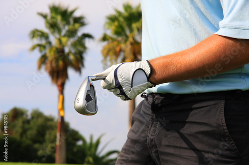 Golfer mit Golfschläger