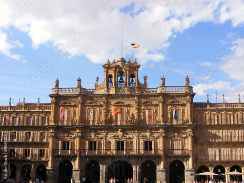 Ayuntamiento en la Plaza Mayor de Salamanca (España)