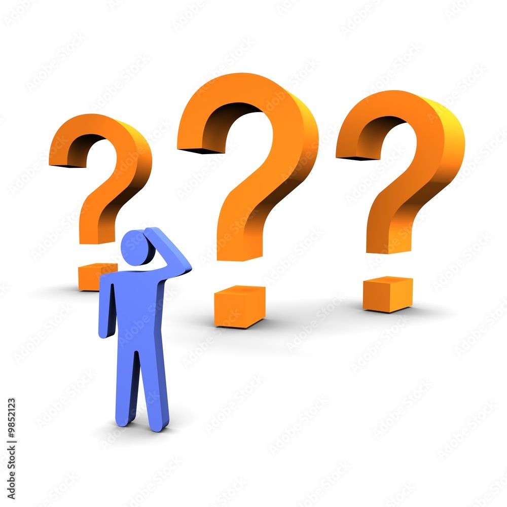 Thinking person conceptual 3d rendered illustration Thinking person conceptual 3d rendered illustration