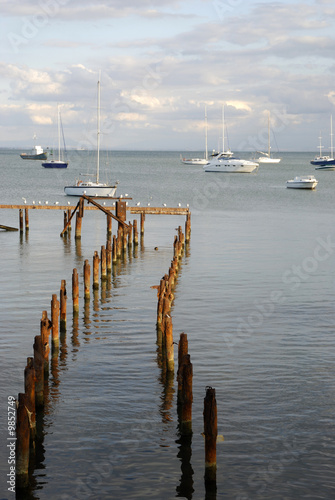 old pier in the sea