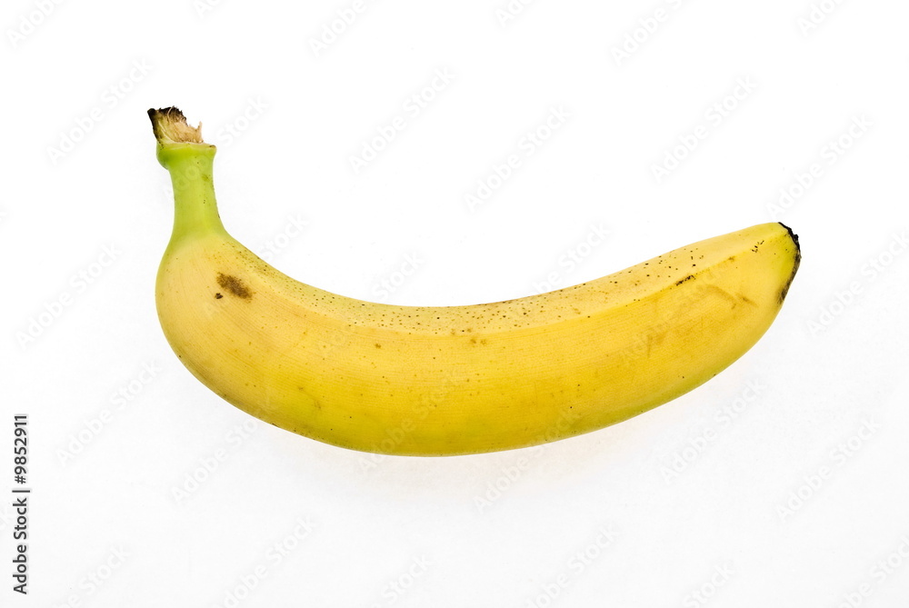ripe banana isolated on white
