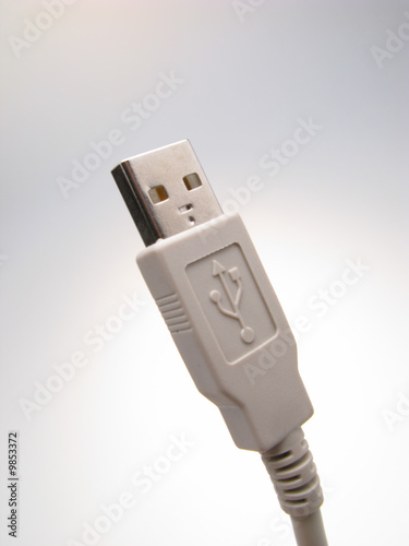 computer connecting cable on  light background,  close up