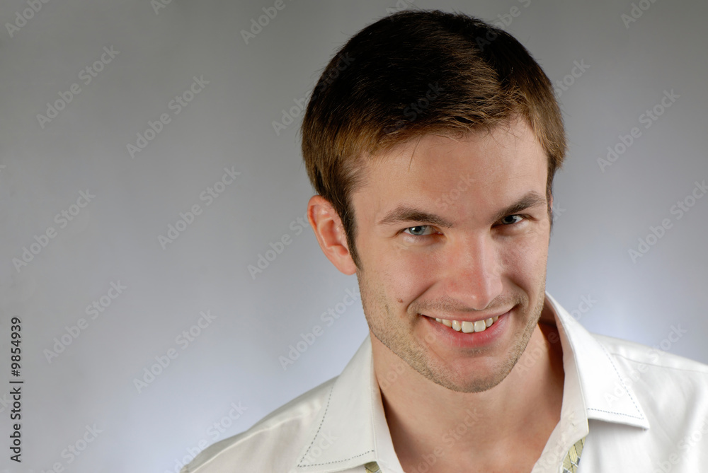 portrait of cheerful young businessman in shirt portrait of cheerful young businessman in shirt