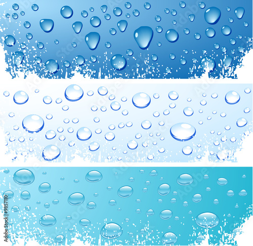 Bubbles in water.