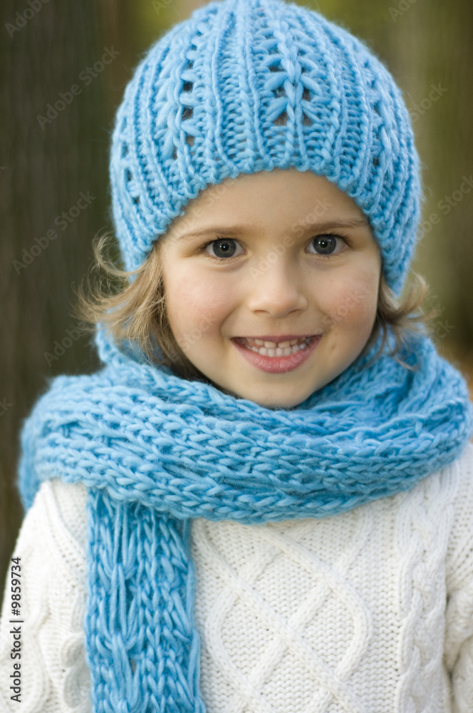 Cute girl in autumn park portrait Cute girl in autumn park portrait
