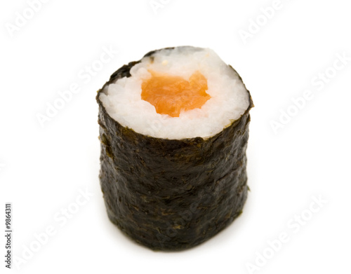 sushi on white background