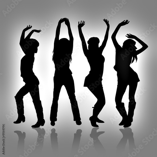 Mujeres jovenes Bailando