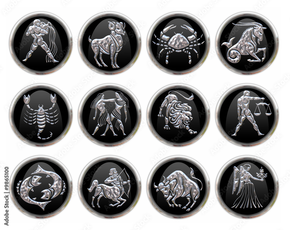 Botones con signos del Zodiaco Botones con signos del Zodiaco