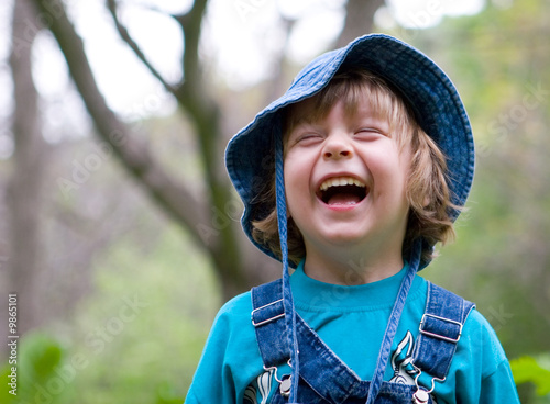 Blond boy are laughing (series Children)