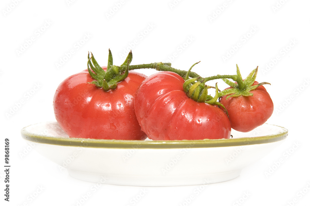 Tomatoes on a plate Tomatoes on a plate
