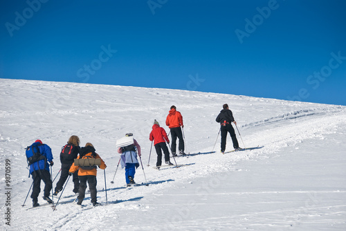 Skiing up the hill 2