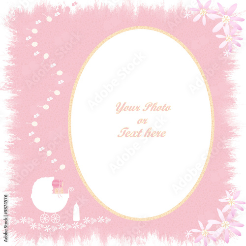 Beautyful Baby Girl Frame - with isolated clipping path