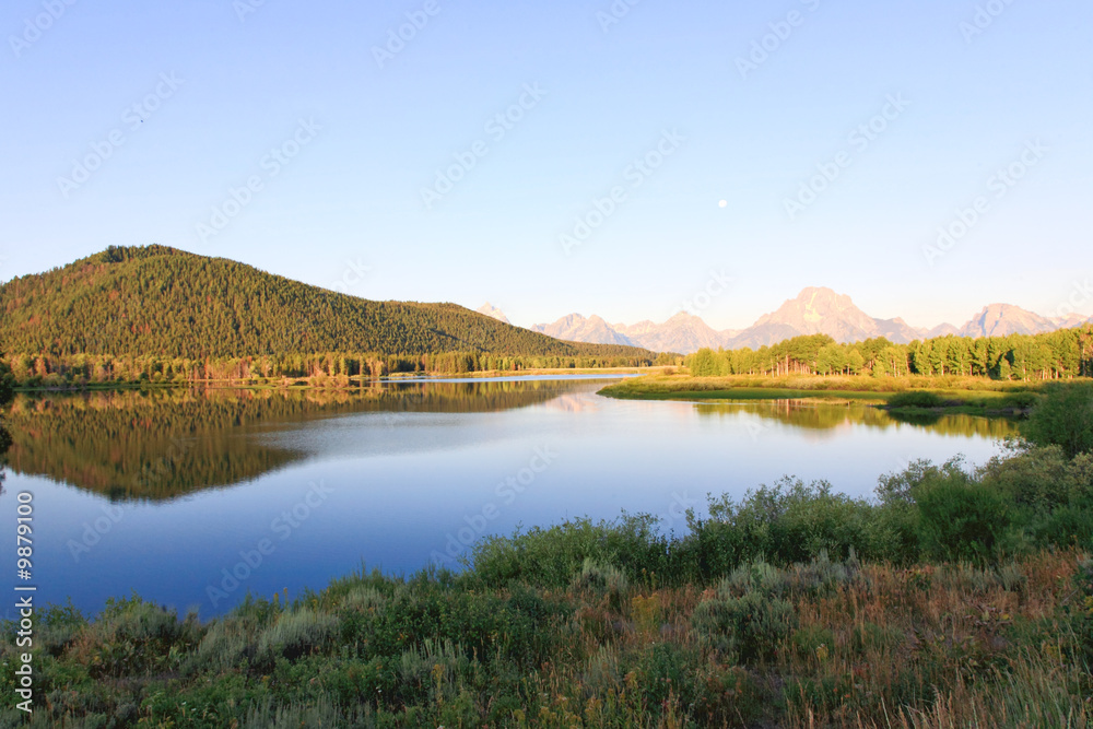 The Oxbow Bend Turnout Area in Grand Teton National Park The Oxbow Bend Turnout Area in Grand Teton National Park