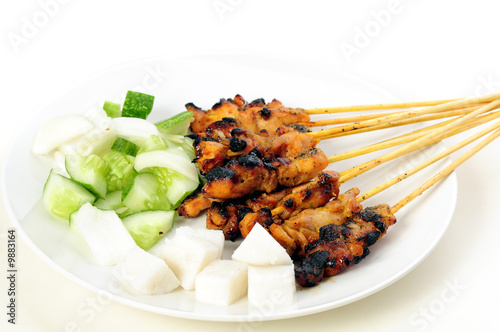 Asian food - Satey on white background