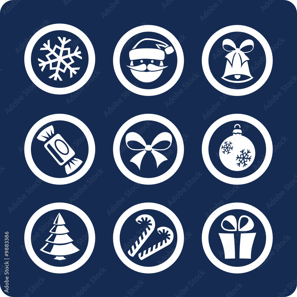 Christmas and New Year 9 icons (set 1, part 1) Christmas and New Year 9 icons (set 1, part 1)