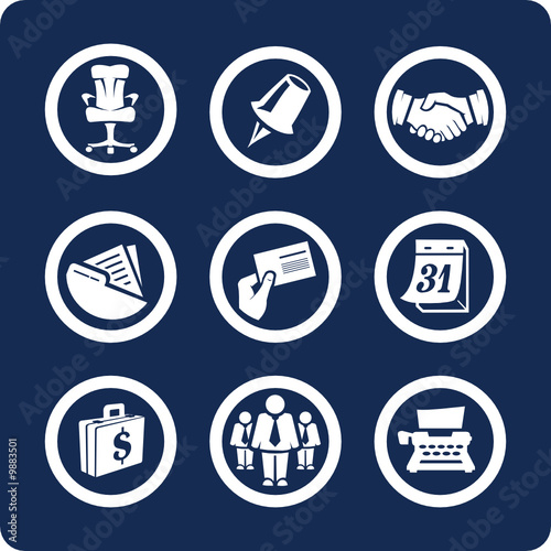 Business and Office 9 vector icons (set 5, part 2)
