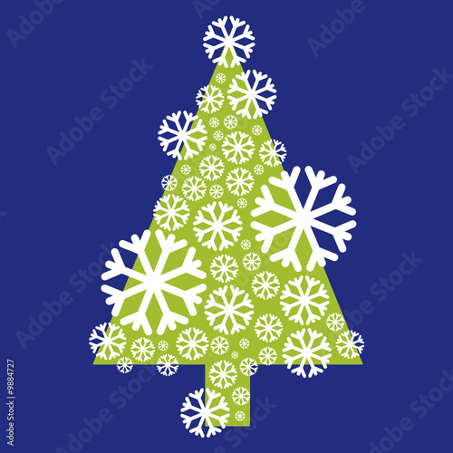 Sapin de Noël au flocon