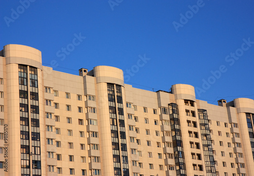 Modern a vein the house on a background of the dark blue sky