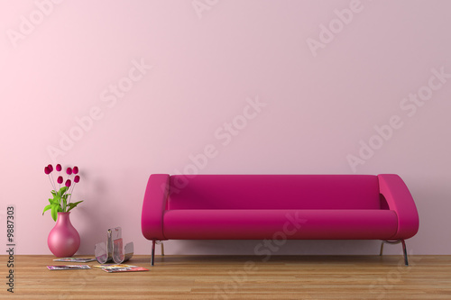 Fototapeta Naklejka Na Ścianę i Meble -  Modern interior with sofa