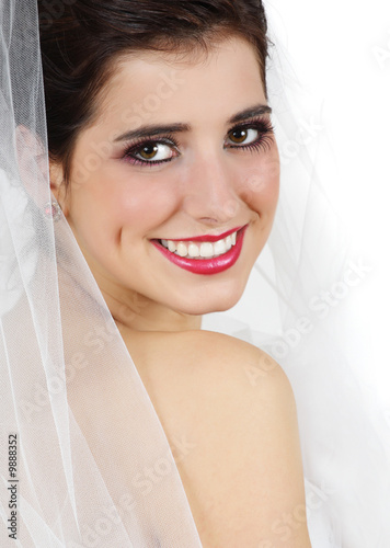 closeup portrait of a young caucasian woman