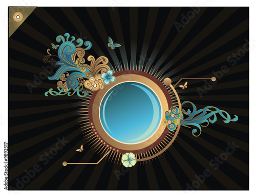 banner circular en vector