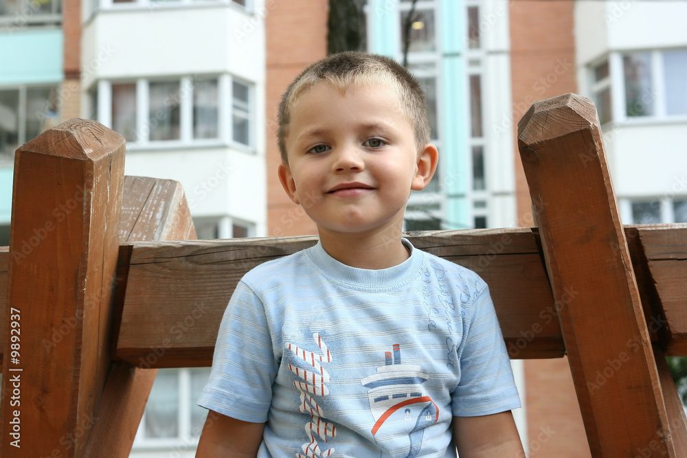 Fototapeta premium The boy on a children's playground