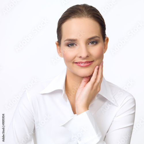 Portrait of beautiful and young business woman