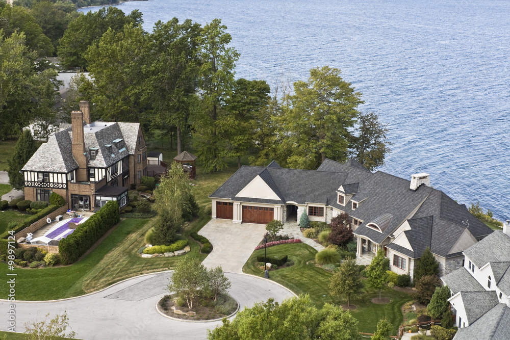 Lakefront residences in Cleveland, Ohio.