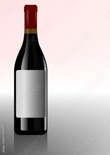 Bottiglia di vino rosso / nero