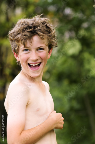 boy with cheeky smile