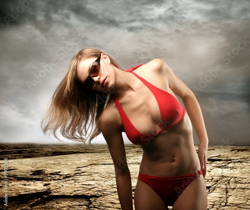 beach girl photo