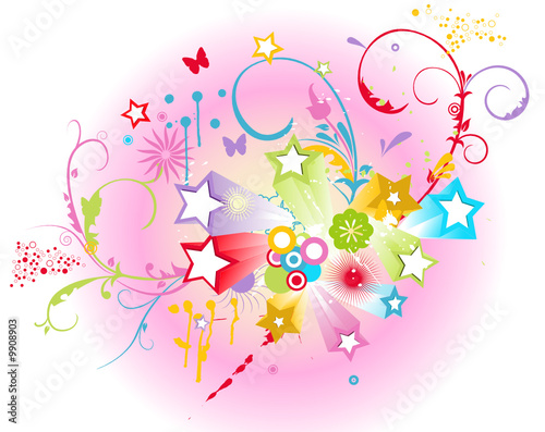 beautiful flower vector ornaments design