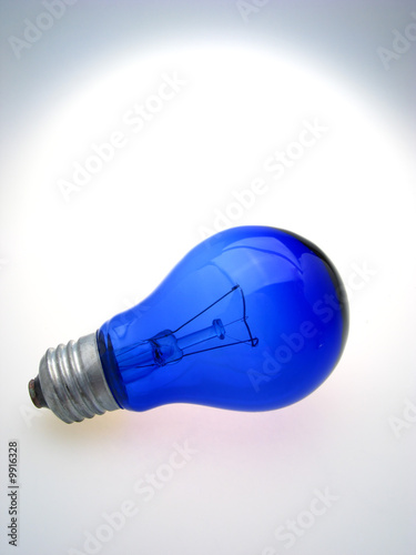 dark blue electric lamp on white background