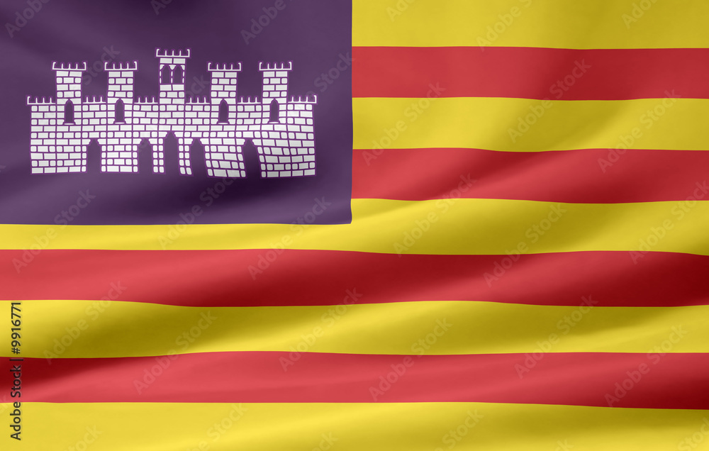 Fototapeta premium Flagge der Balearischen Inseln