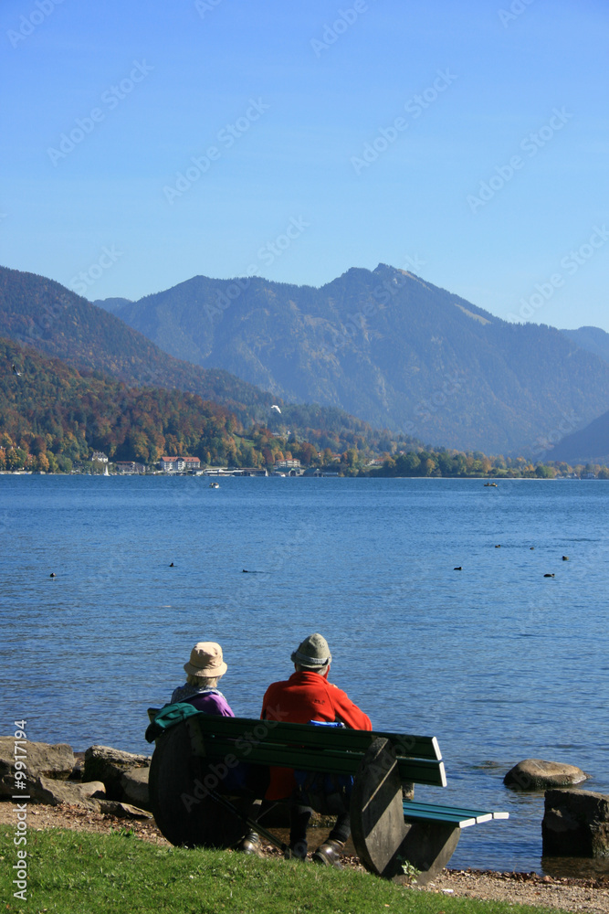 Wanderpause am Tegernsee