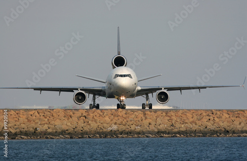 Airplane is prepearing to take off