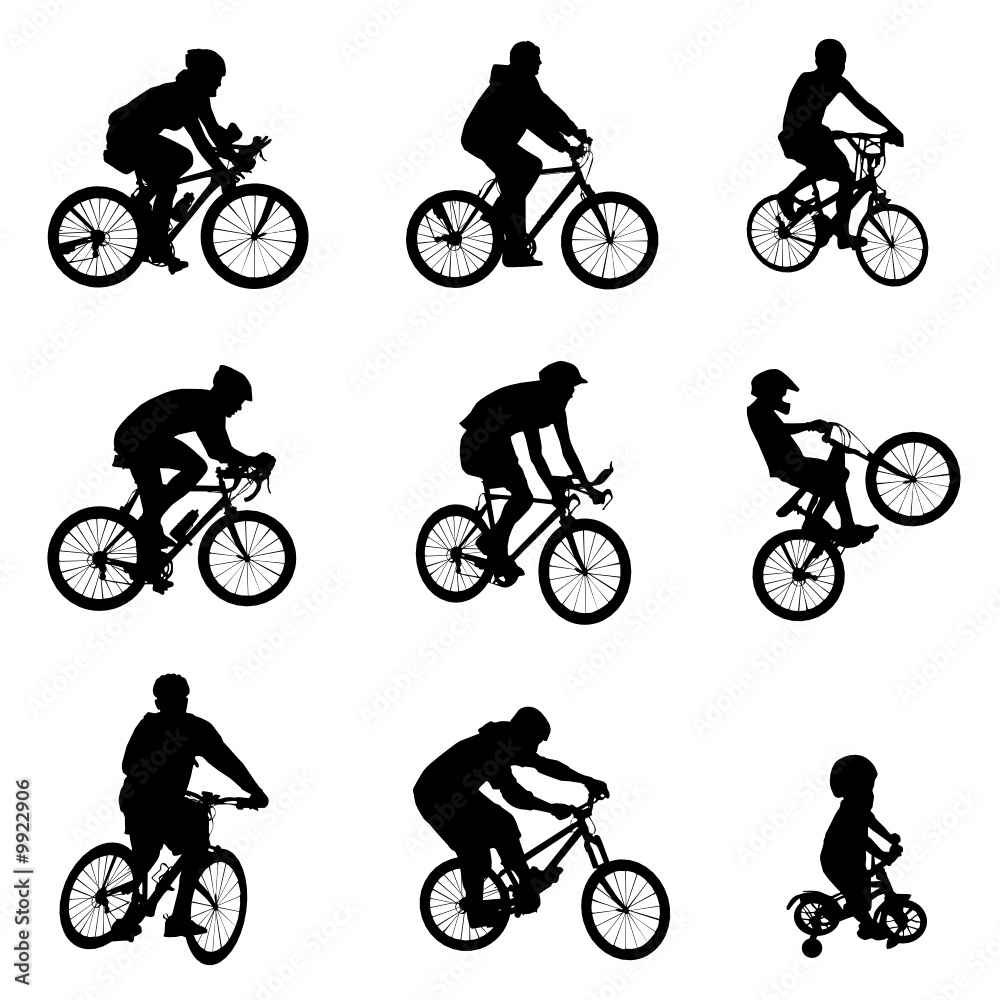 Fototapeta premium bicycle set vector