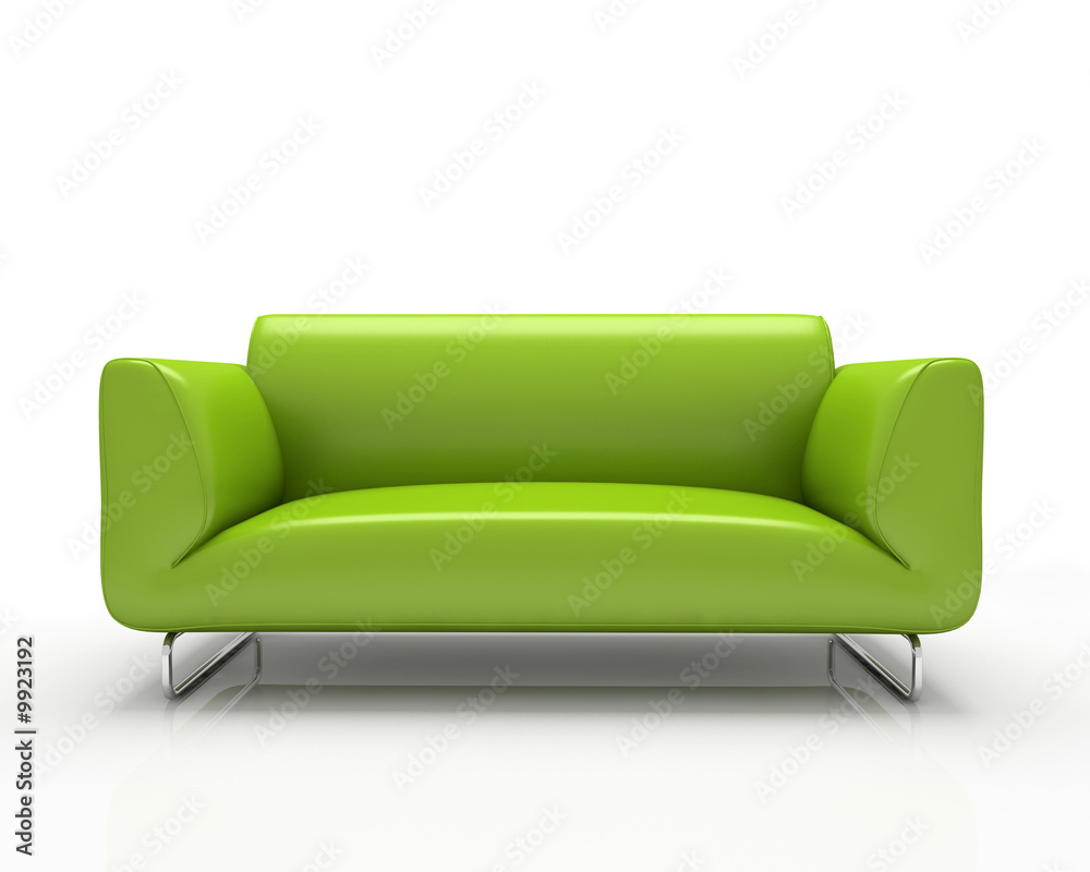 Modern green sofa isolated on white background Modern green sofa isolated on white background