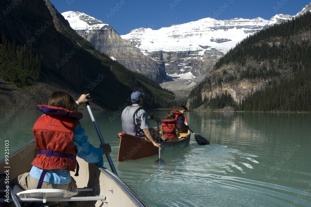 paddling in Lake Louise