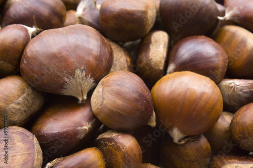 Chestnuts close up