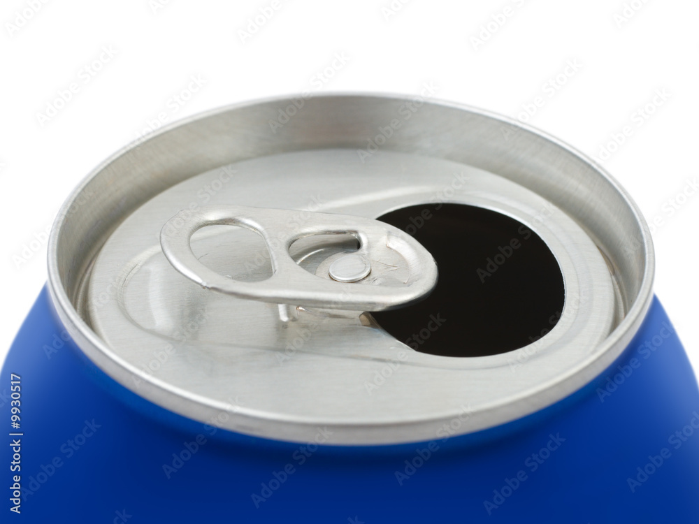 Opened metal can isolated on white background Opened metal can isolated on white background