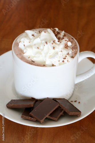 Hot Chocolate with Whipped Cream photo