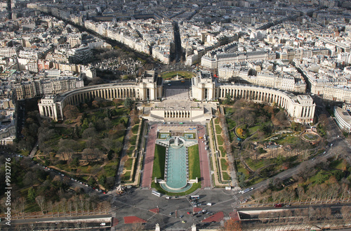 Trocadero. View from the Eiffel Tower. Paris, France