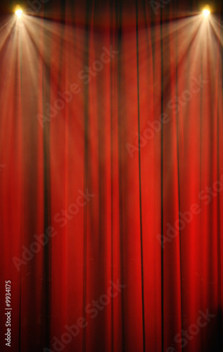 Bild auf Leinwand rideau spectacle scène théatre concert cabaret spot velour artis